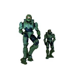 World of Halo Master Chief 7" Action Figure  Microsoft set of two